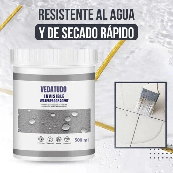Sellador Impermeabilizante Invisible 300ml Durabilidad de 10 Años + brocha