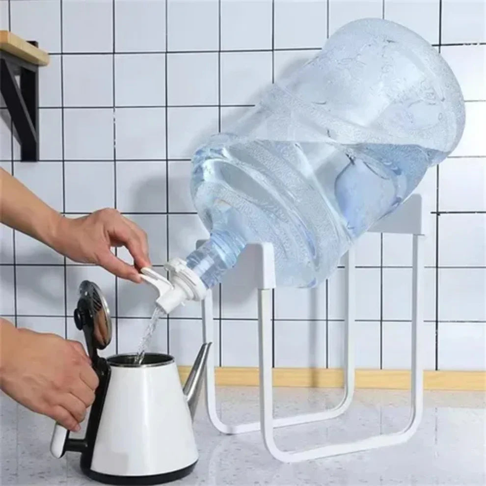 SOPORTE PARA BOTELLON DE AGUA DE ACERO INOXIDABLE + BOQUILLA