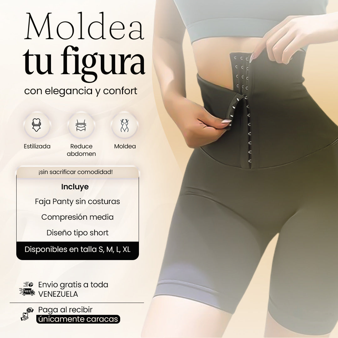 Faja Short Invisible sin costura  que Moldea tu Cuerpo al Instante