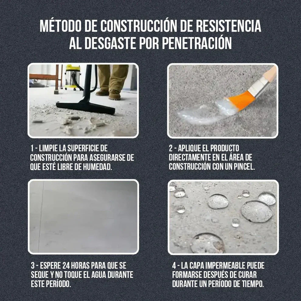 Sellador Impermeabilizante Invisible 300ml Durabilidad de 10 Años + brocha